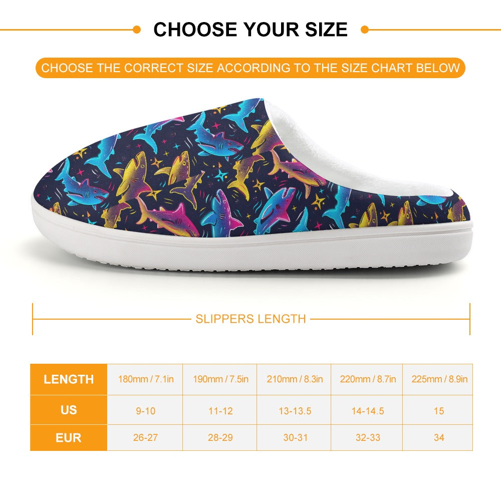 Sharks children's home cotton slippers Free Shipping