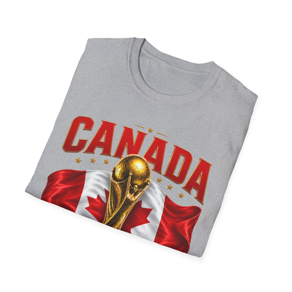 Canada 2026 World Cup T-Shirt — Canadian Soccer Fan Tee with Trophy & Flag