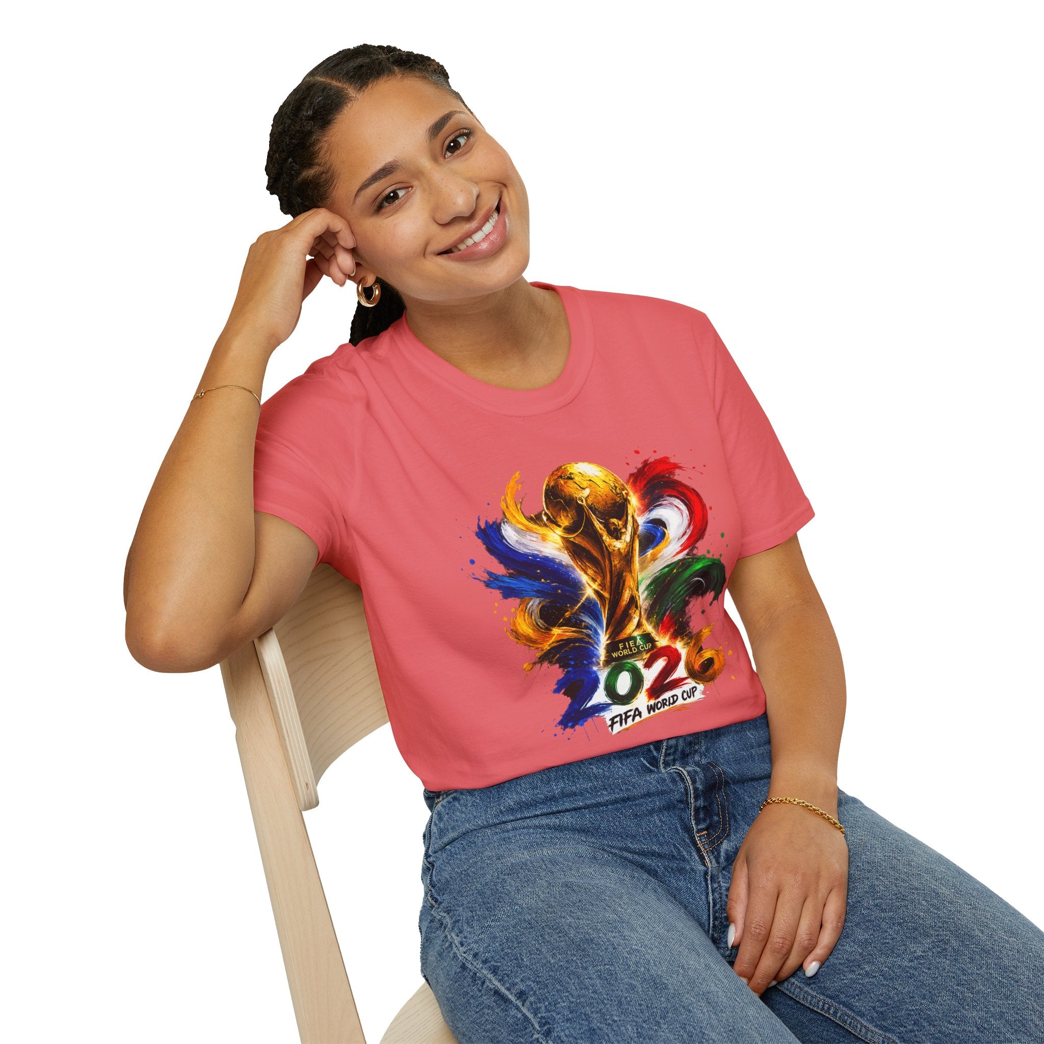 World Cup 2026 T-Shirt — Colorful FIFA Trophy Graphic