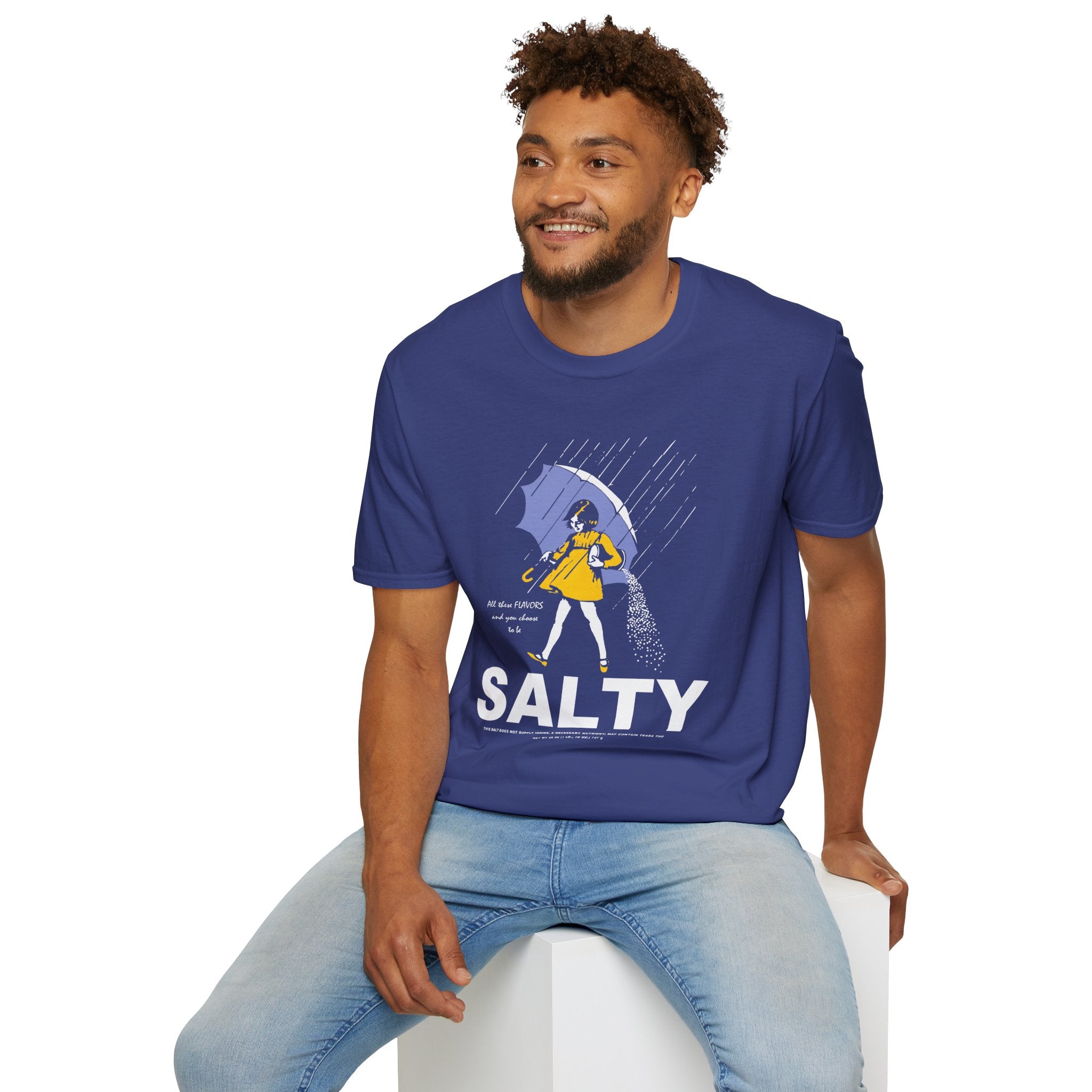 Salty Rainy Day Graphic T-Shirt — Girl with Umbrella Illustration