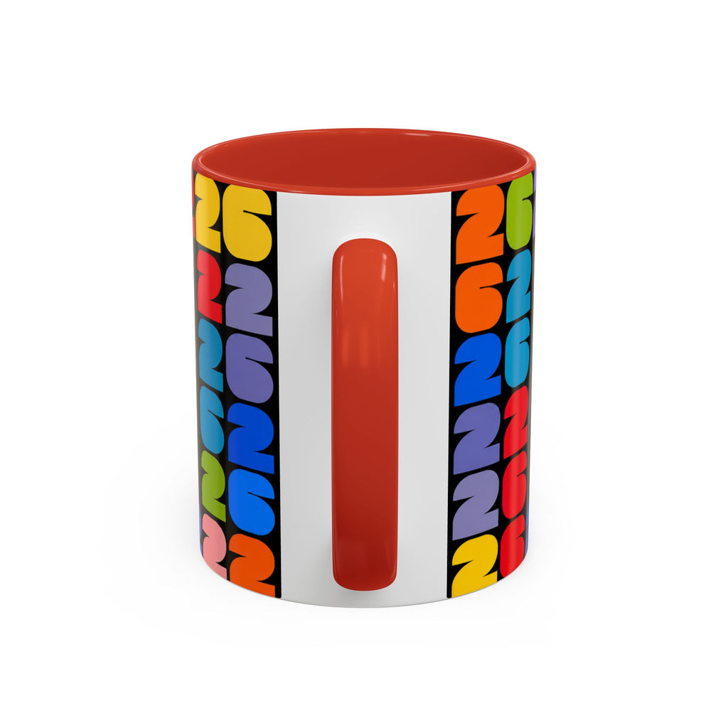 2026 World Cup Accent Coffee Mug – Colorful FIFA Trophy Design (11/15oz)