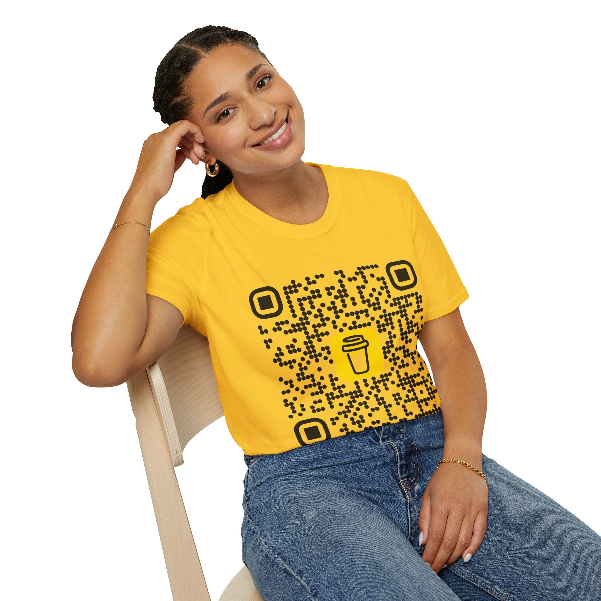 QR Code Coffee Tee — Scan-to-Order Coffee Shop T-Shirt