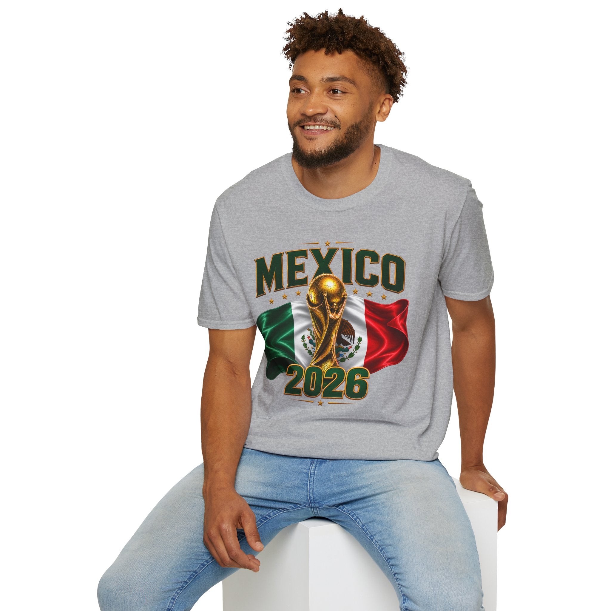 Mexico 2026 World Cup T-Shirt — Flag & Trophy Soccer Fan Tee