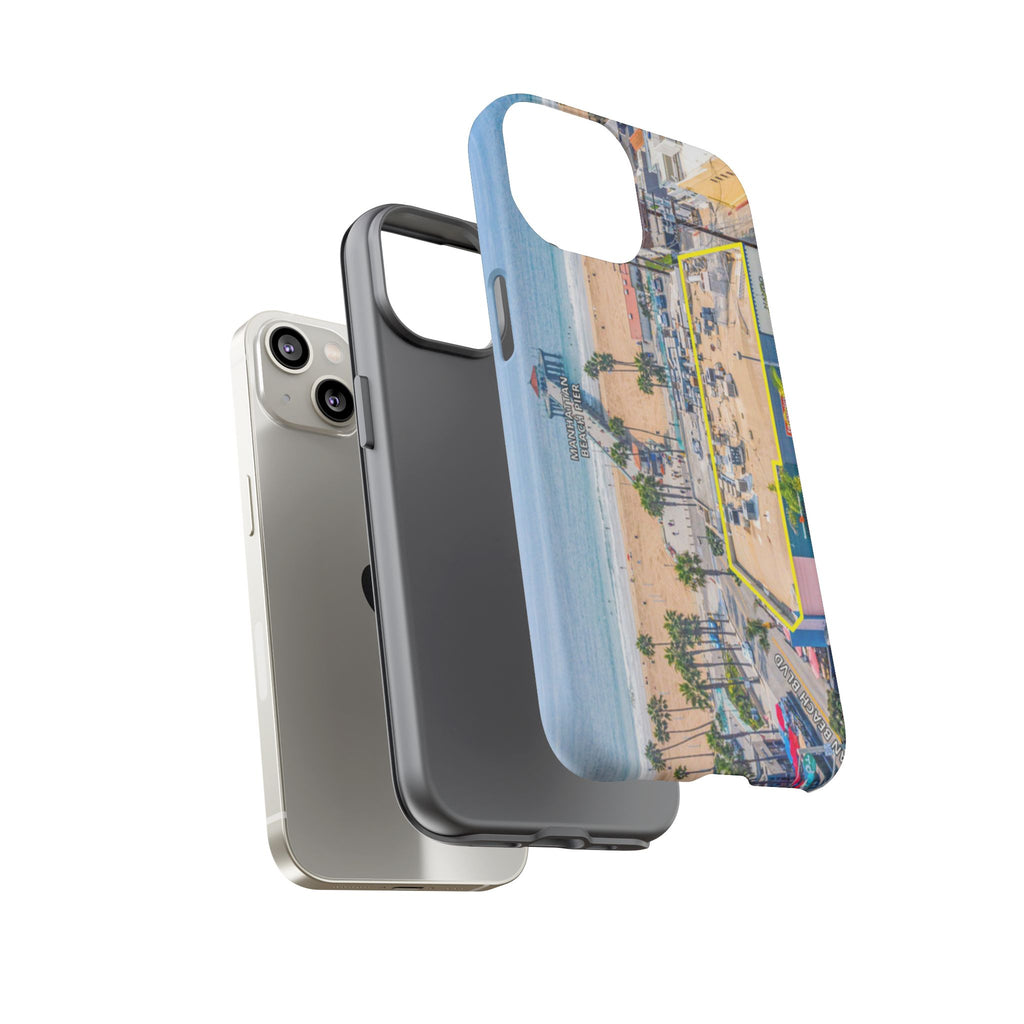 Phone Cases, Manhattan Beach California iPhone Samsung Google Tough Cases, Beach Lovers Gifts, Coastal Accessories, Ocean Phone Covers,