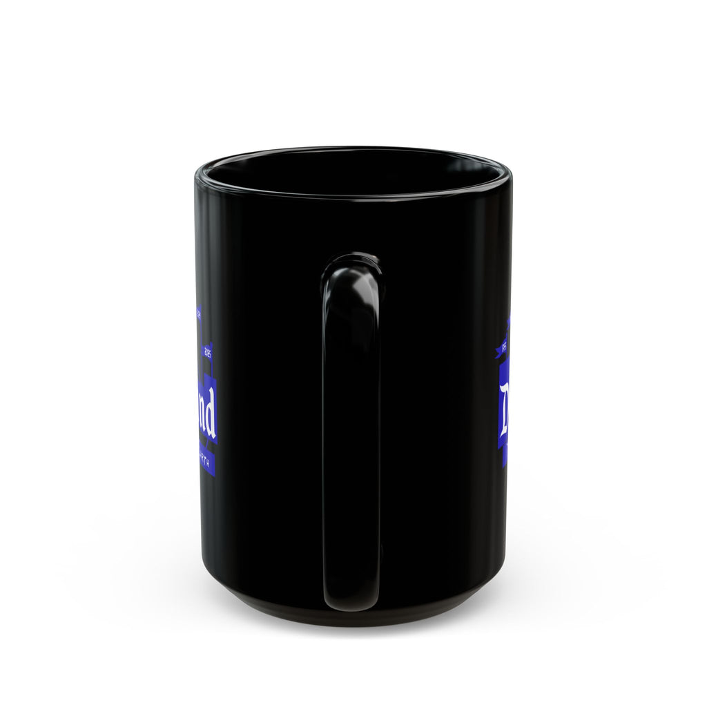 DodgerLAnd skyline logo Mug 2025 Champions | Black ceramic coffee mug