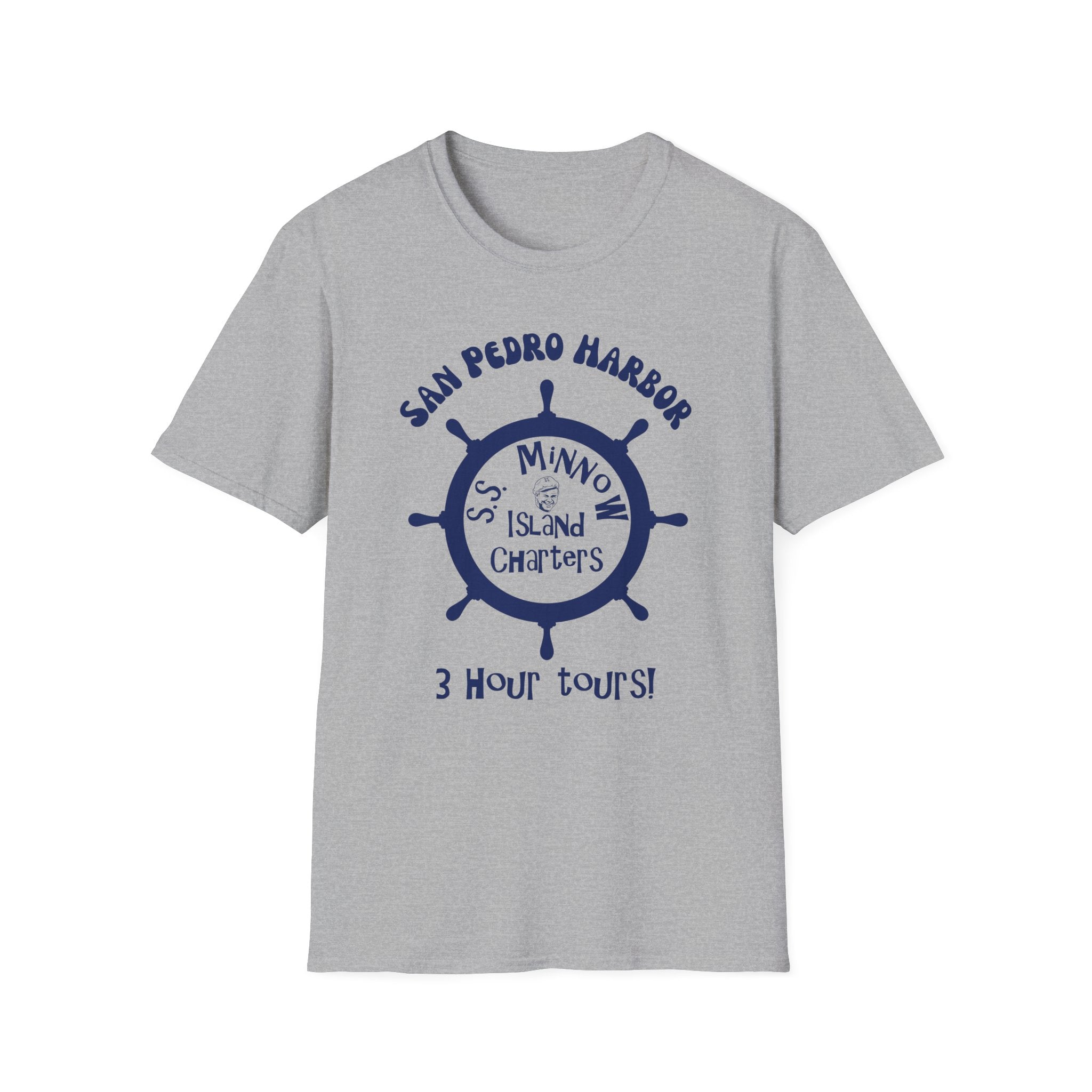 San Pedro Harbor Ship Wheel T-Shirt | SS Minnow Island Charters