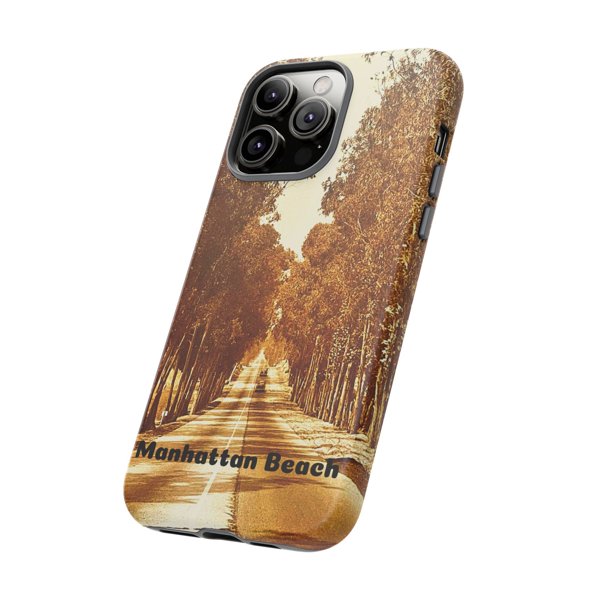 Phone Cases Manhattan Beach Rosecrans Ave Early 60's Tough Cases 90266 California, iPhone Samsung Google Pixel Protective Cover, Vintage