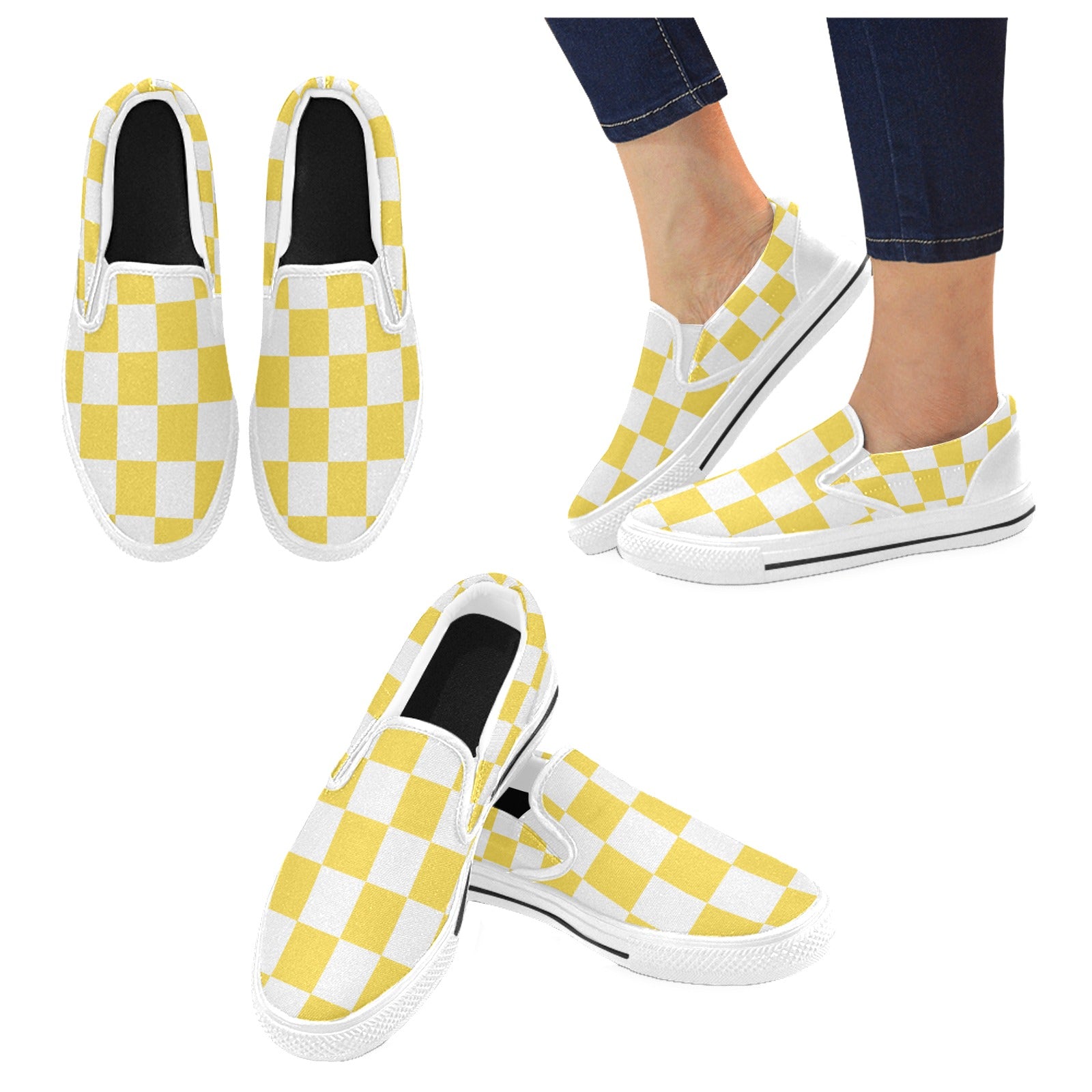 Checkerboard Slip-on Canvas Kid's Shoes (Big Kid)