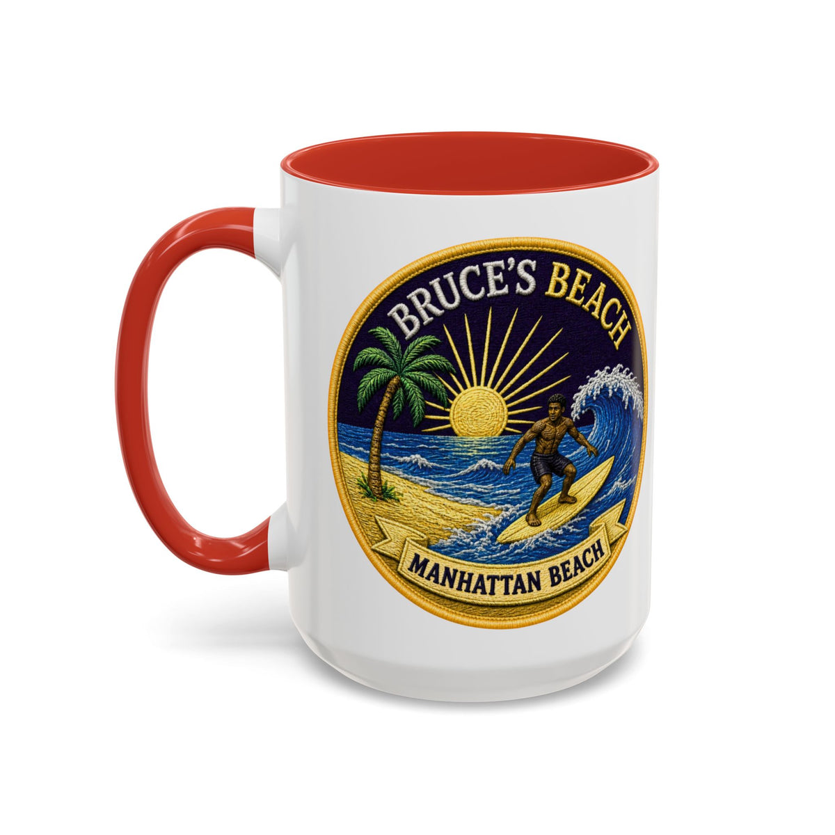 Manhattan Beach Surf Mug — Bruce’s Beach Coffee Cup (11/15oz Accent)