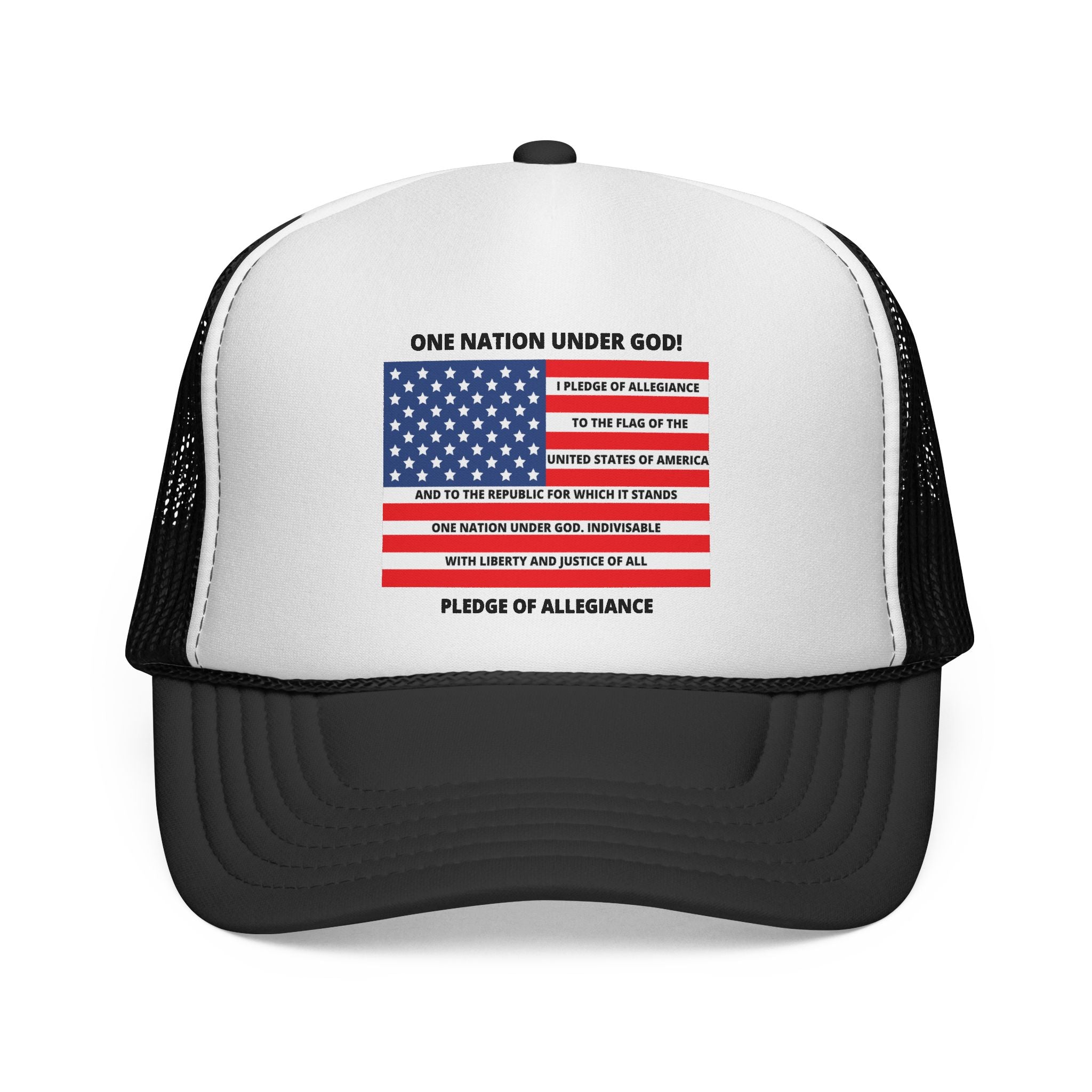 Pledge of Allegiance Trucker Cap — "One Nation Under GOD" Patriotic Hat