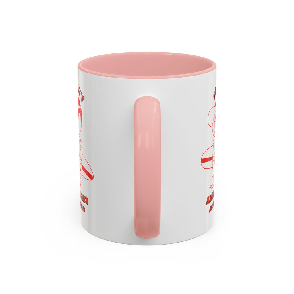 Greasy Lee's Surfer Logo Mug | Marine and Strand Manhattan Beach Old School  Accent Coffee Mug 11oz 15oz