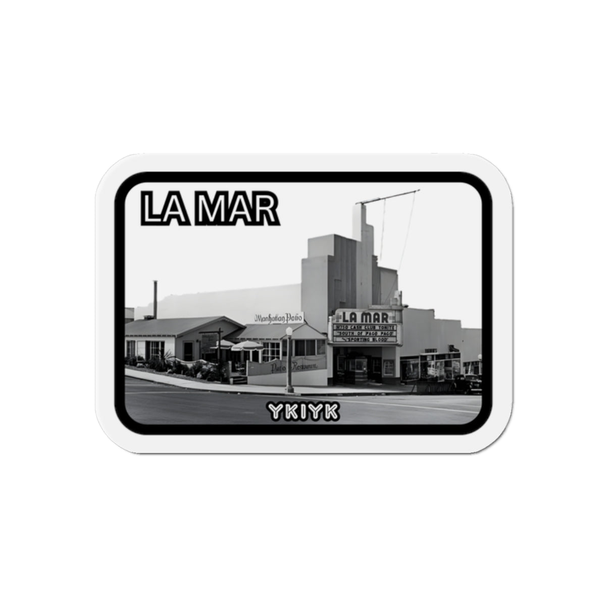 La Mar Theater retro photo Magnet | Die-Cut Refrigerator Magnet