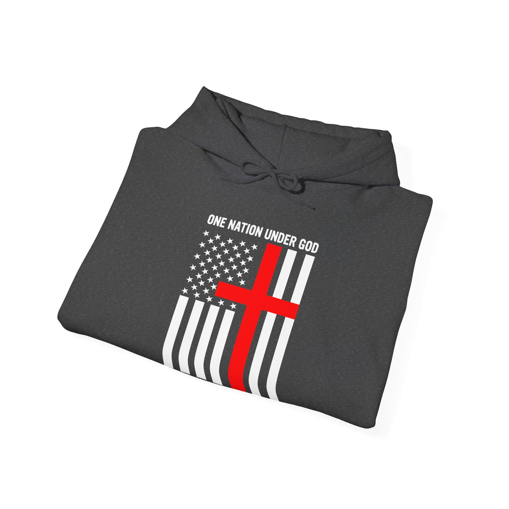 One Nation Under GOD - Printed Both Sides Unisex Heavy Blend Hooded Sweatshirt