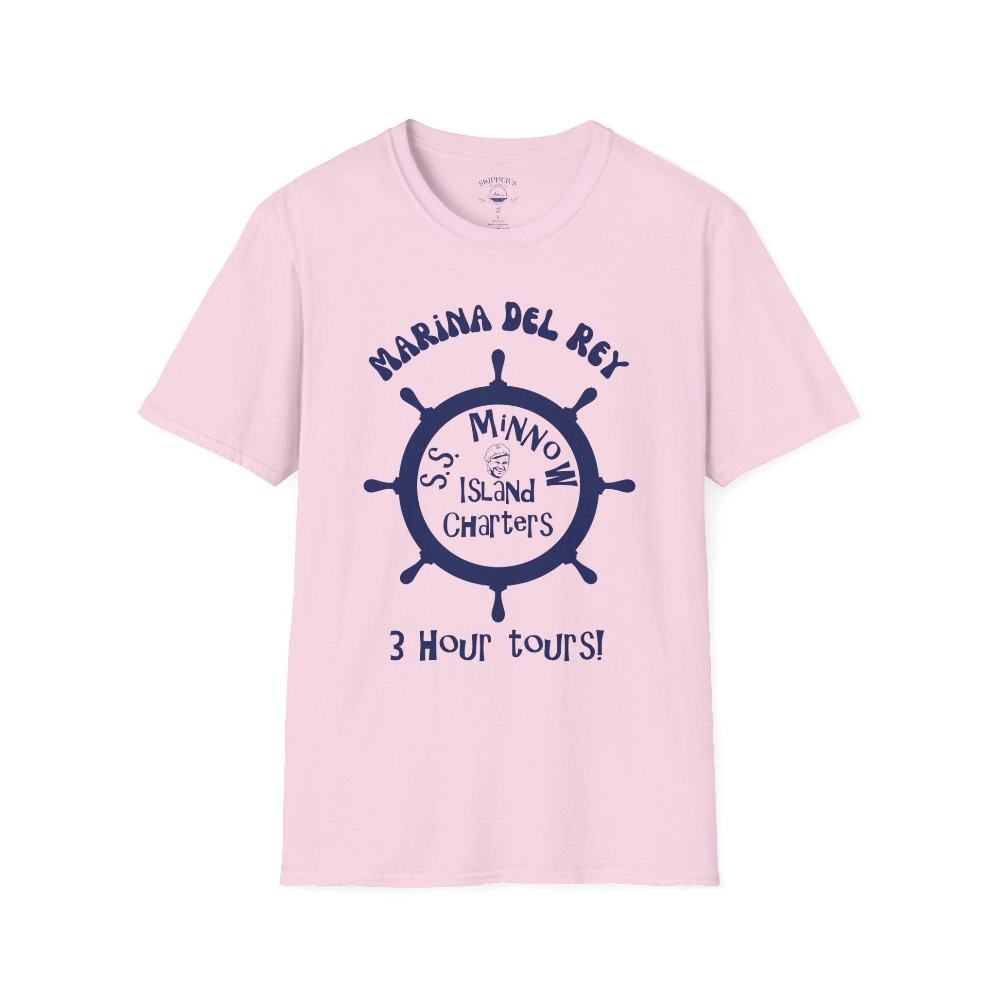 Marina Del Rey Ship Wheel logo T-Shirt | SS Minnow Island Charters, 3 Hour Tours