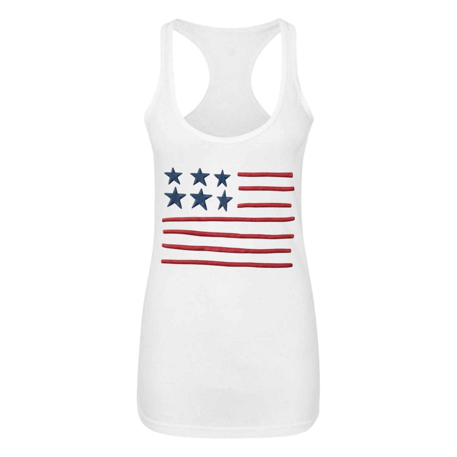 American Flag Style Women's Tank Top  Made in USA