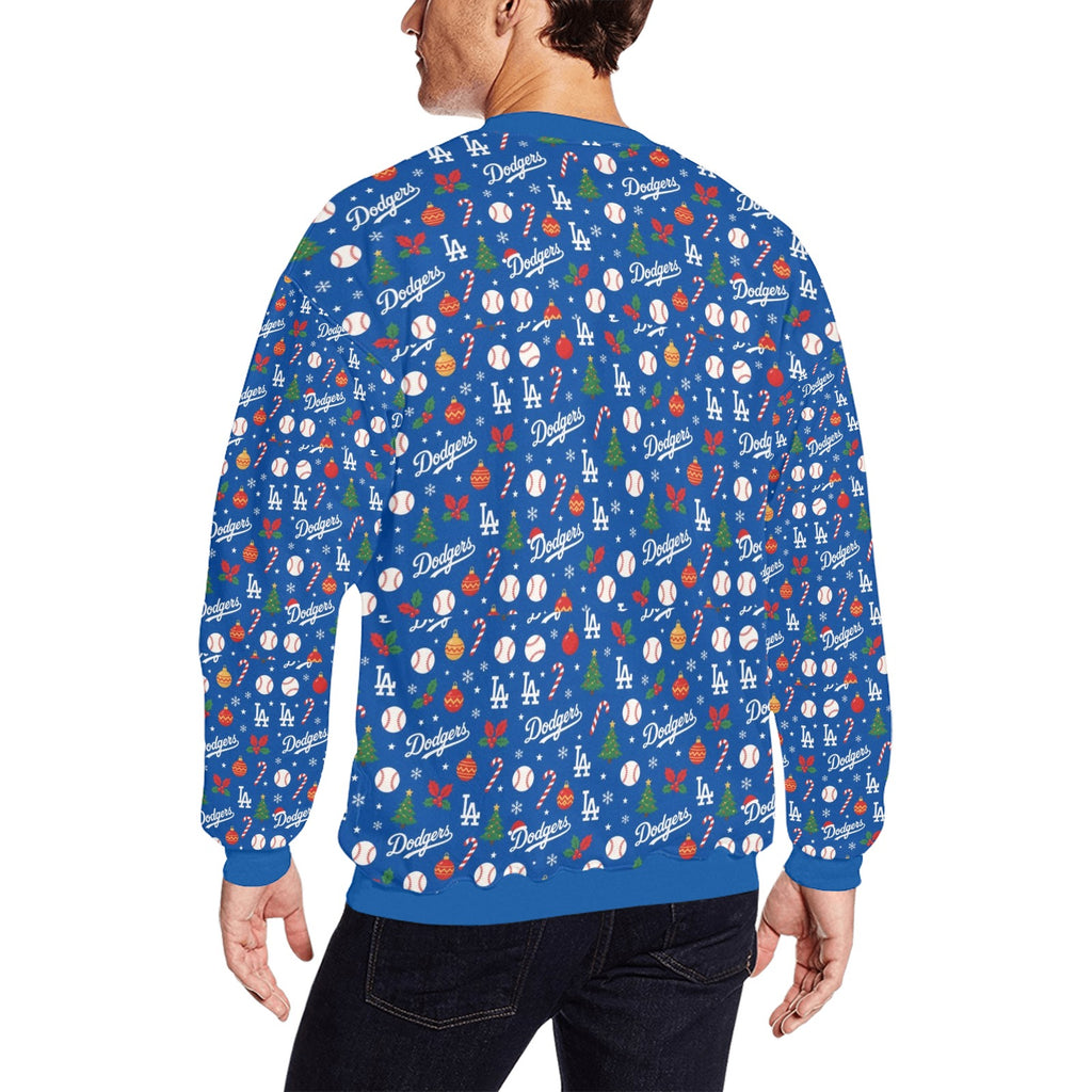 Dodgers Christmas Men's crew neck sweatshirt Made in the USA