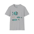 Metlox Pottery Fish Trio T-Shirt | Minimal Ocean Illustration