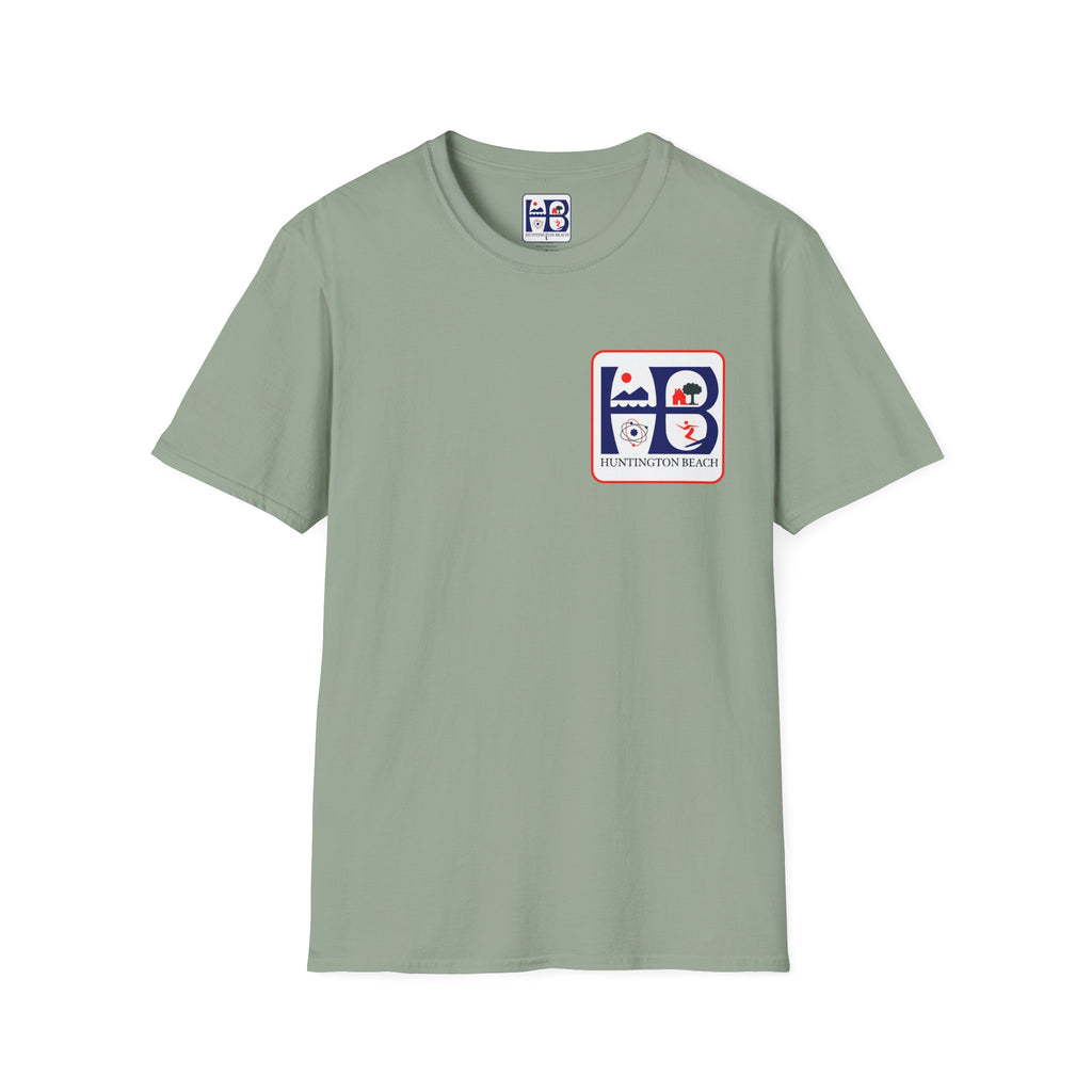 Huntington Beach Retro HB Logo T-Shirt  (printed 3 places)