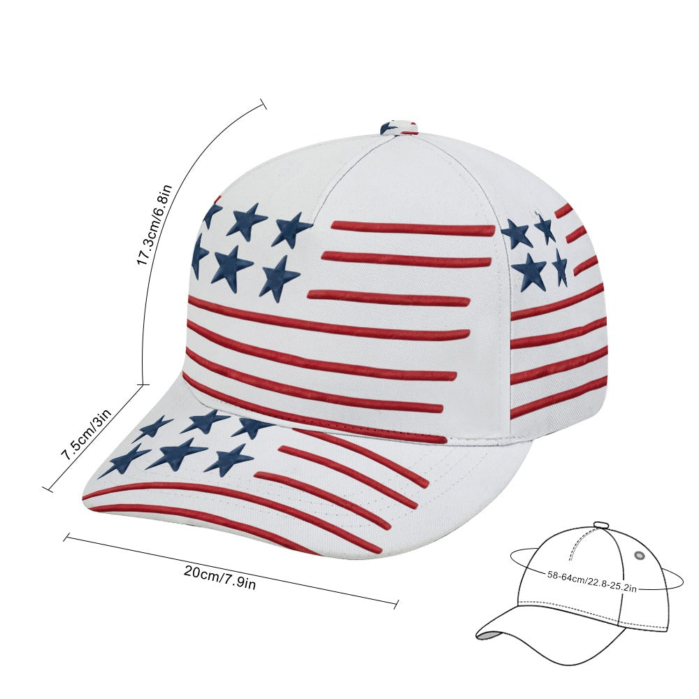 American Flag Style Baseball Cap