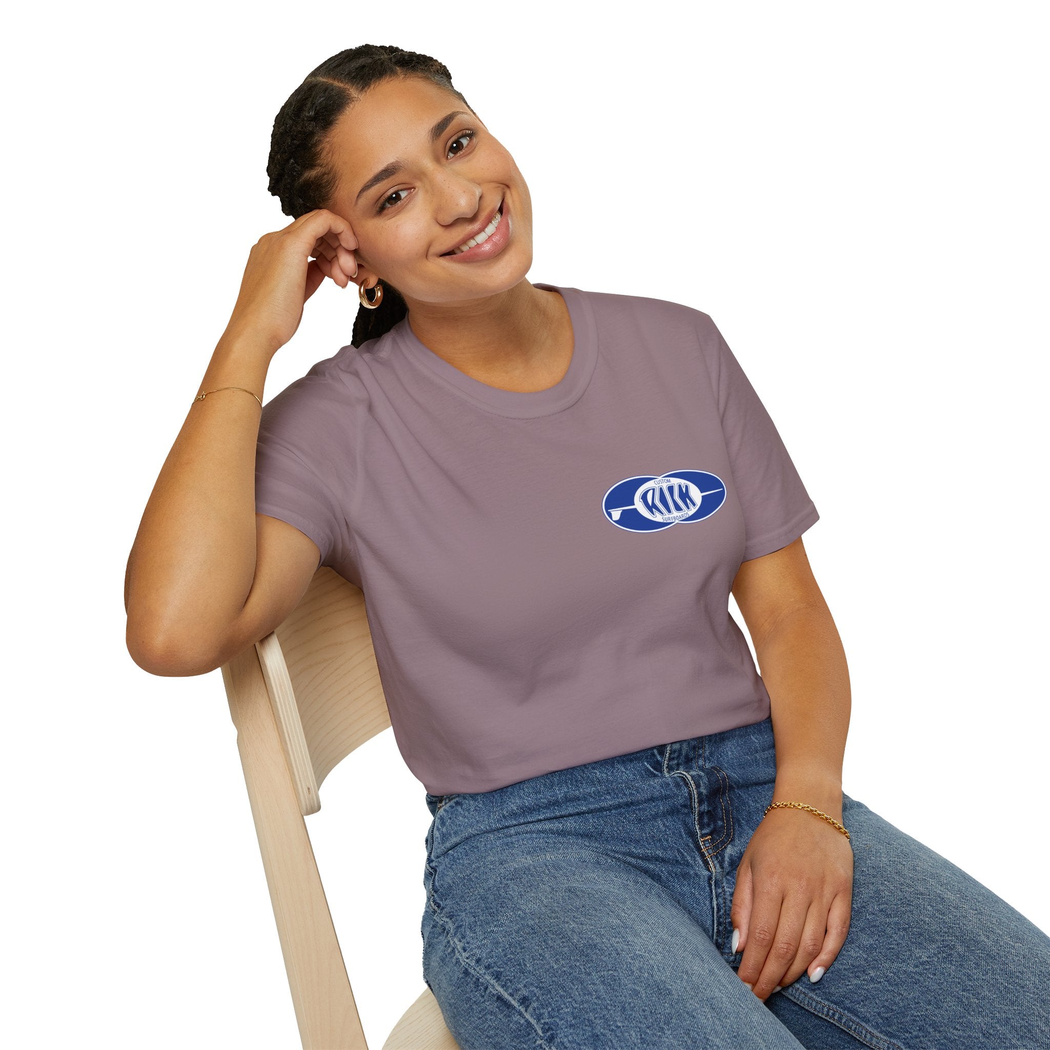 Rick Surfboards Unisex Softstyle T-Shirt Old School Hermosa Beach