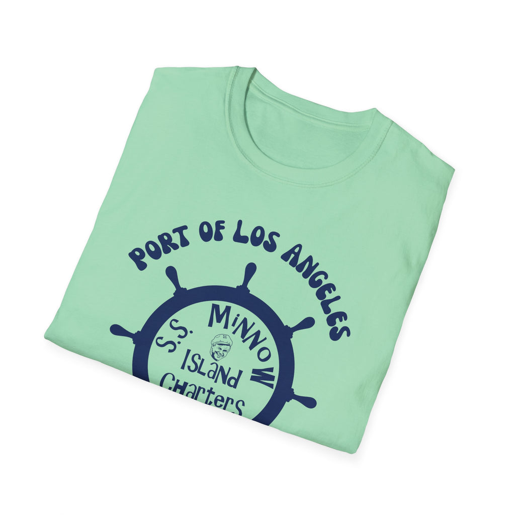 Port of Los Angeles Ship Wheel T-Shirt | SS Minnow Island Charters, 3 Hour Tours