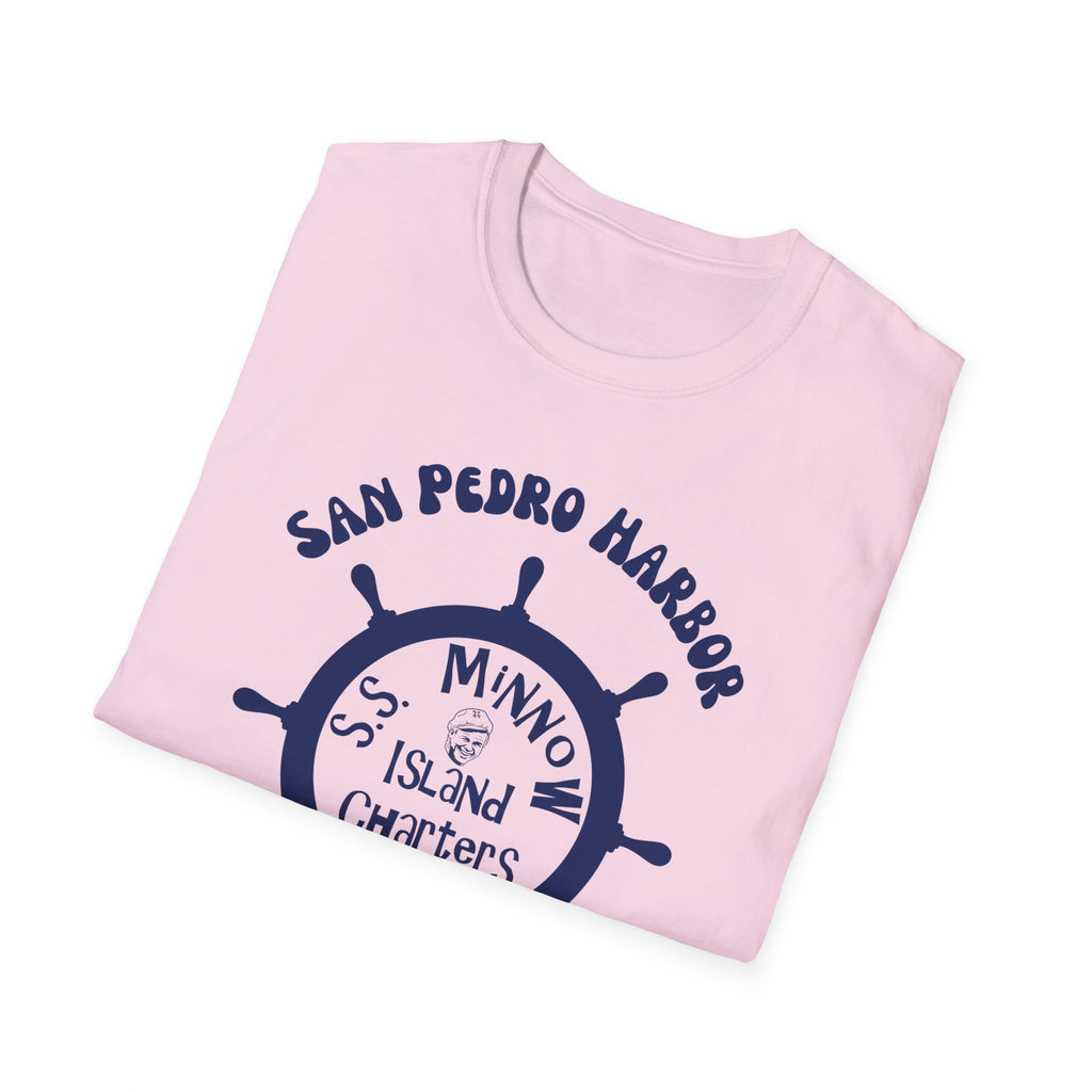 San Pedro Harbor Ship Wheel T-Shirt | SS Minnow Island Charters
