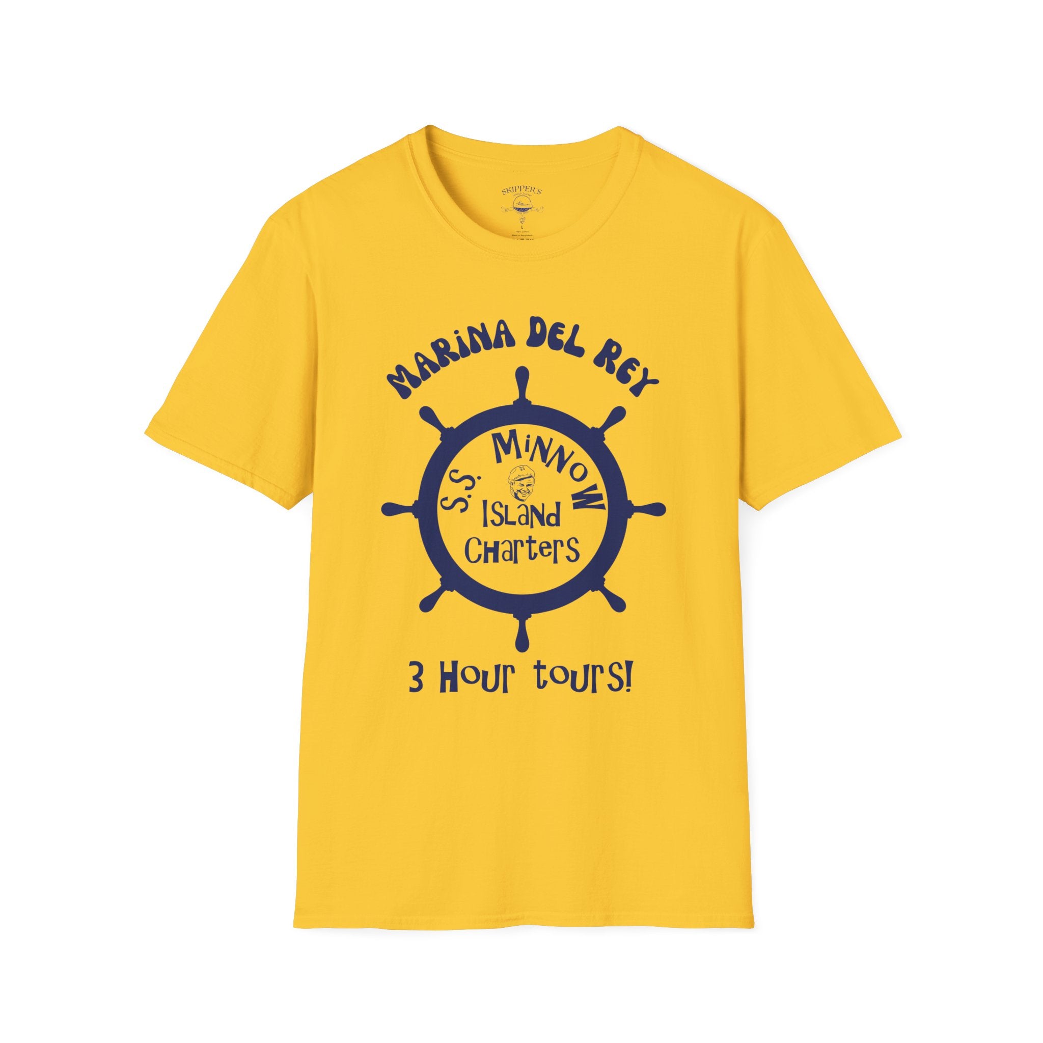 Marina Del Rey Ship Wheel logo T-Shirt | SS Minnow Island Charters, 3 Hour Tours