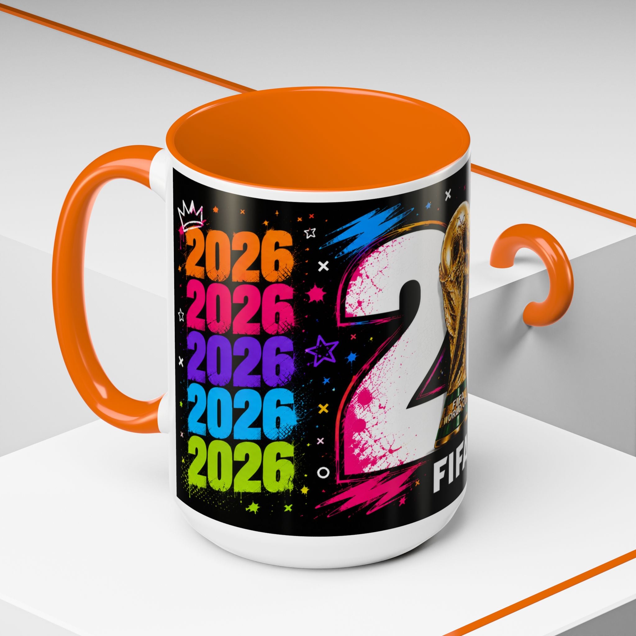 2026 FIFA World Cup Coffee Mug — Colorful Trophy Design (11/15oz)