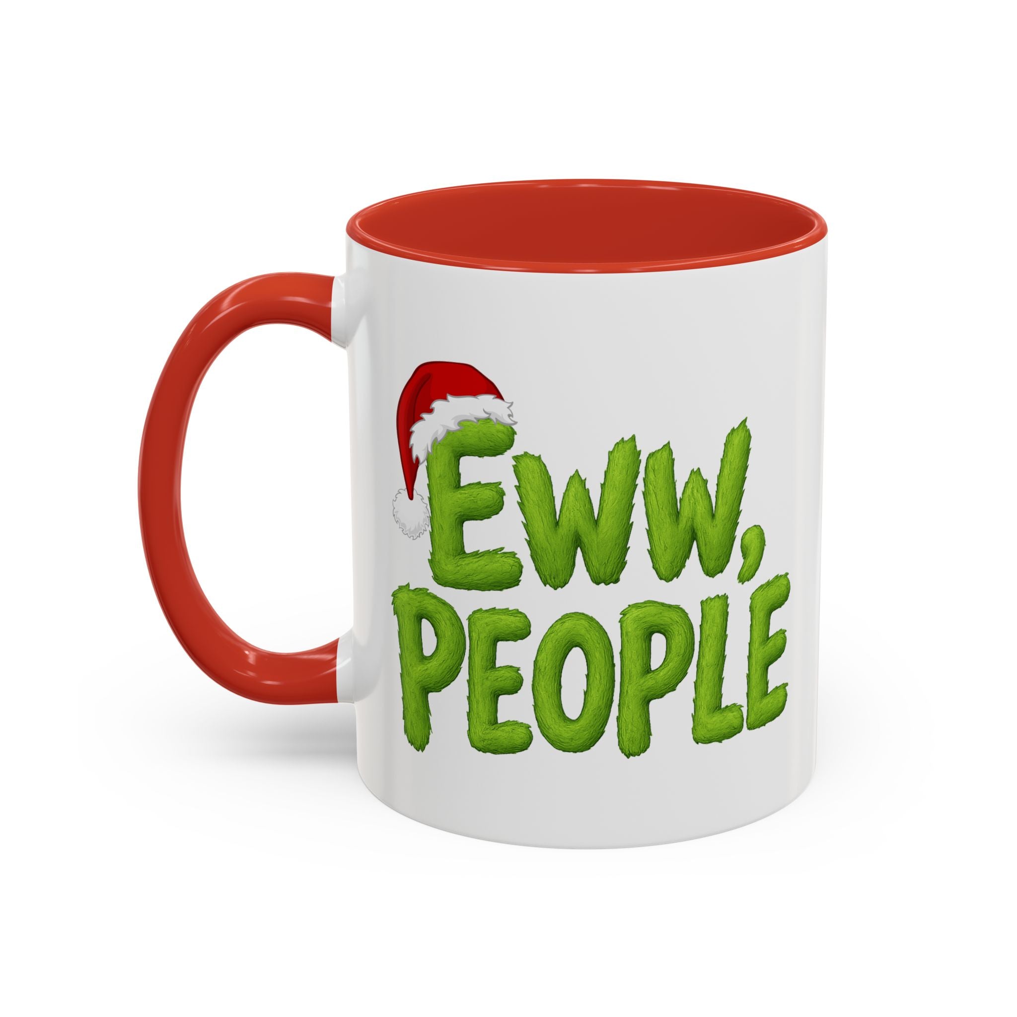 Eww People mug | Accent coffee mug, holiday Santa hat design