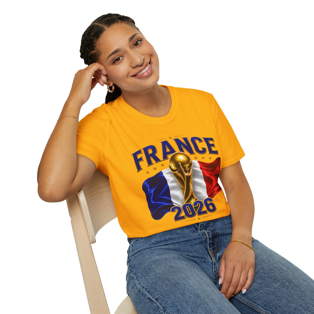 France World Cup 2026 T-Shirt — French Flag & Trophy Soccer Tee