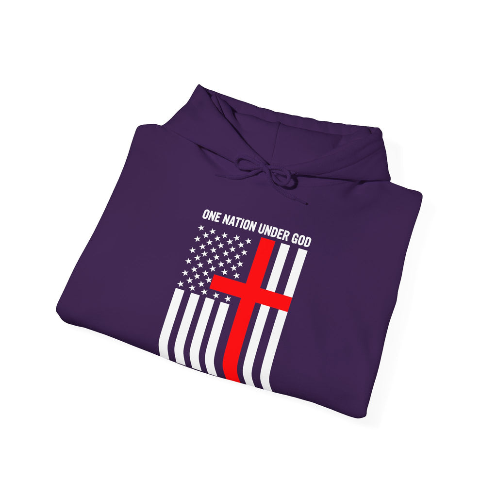 One Nation Under GOD - Printed Both Sides Unisex Heavy Blend Hooded Sweatshirt