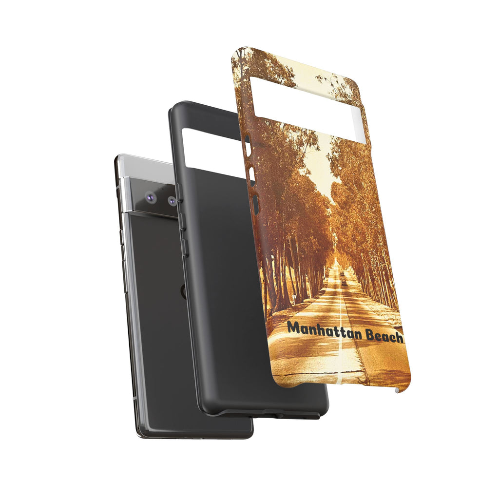 Phone Cases Manhattan Beach Rosecrans Ave Early 60's Tough Cases 90266 California, iPhone Samsung Google Pixel Protective Cover, Vintage