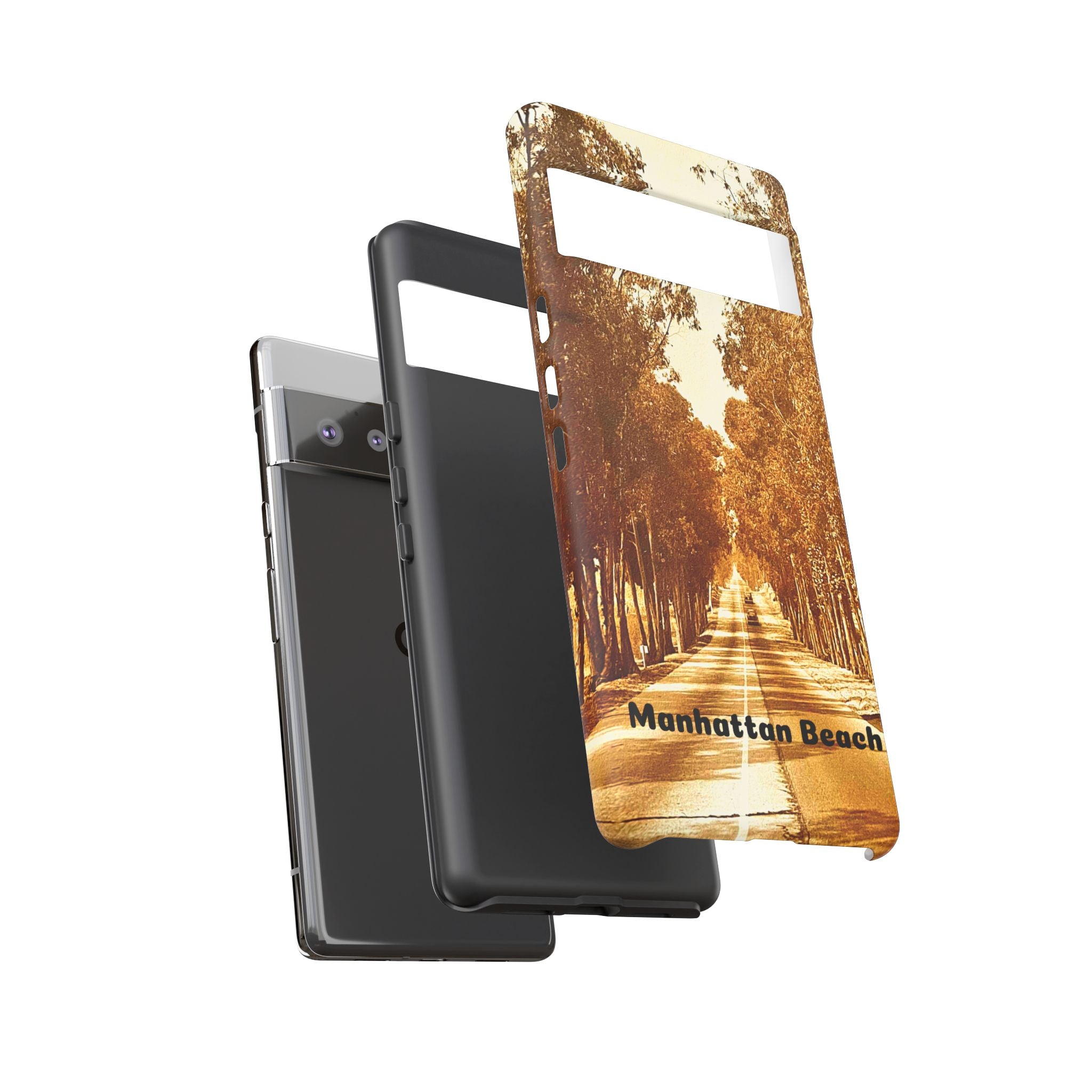 Phone Cases Manhattan Beach Rosecrans Ave Early 60's Tough Cases 90266 California, iPhone Samsung Google Pixel Protective Cover, Vintage