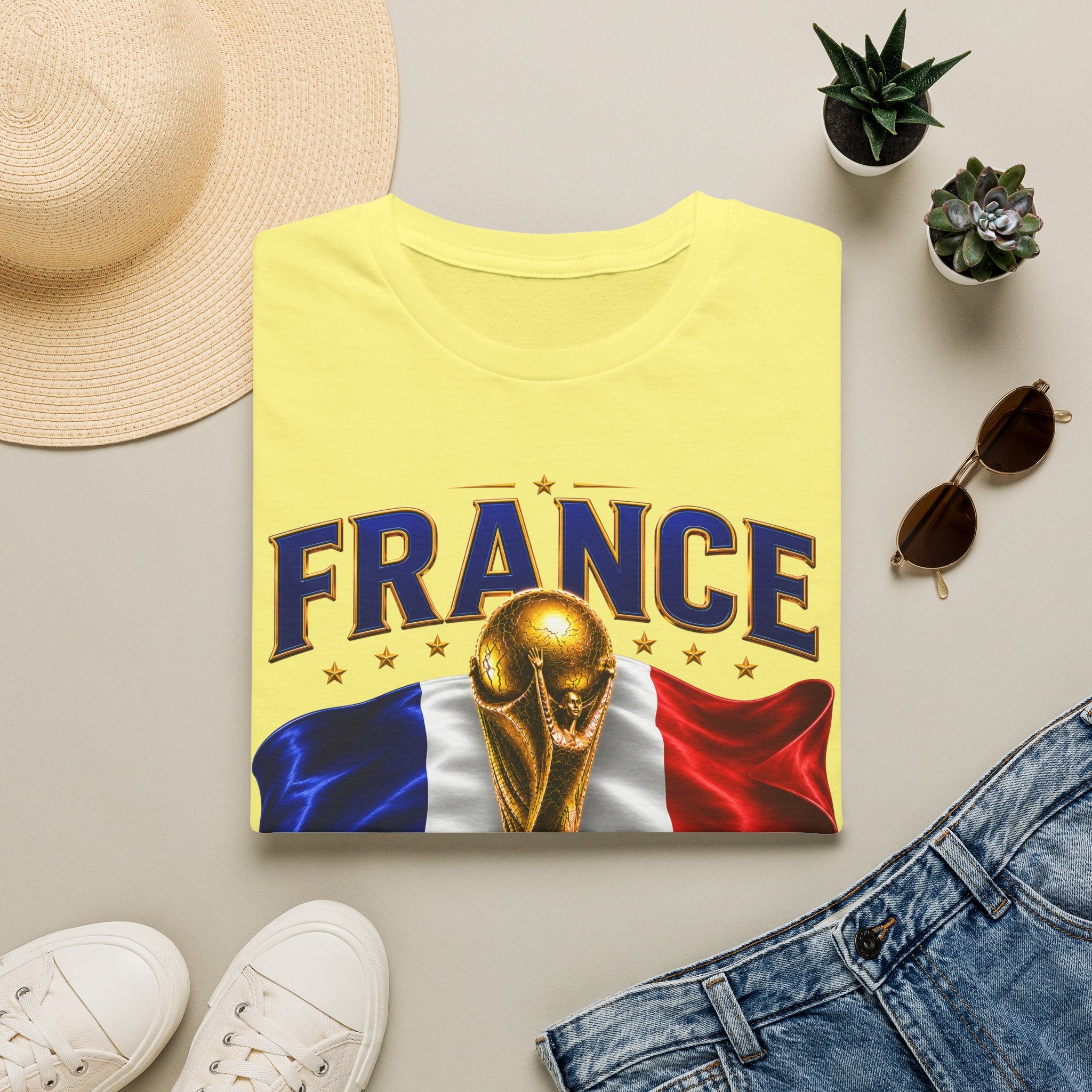 France World Cup 2026 T-Shirt — French Flag & Trophy Soccer Tee