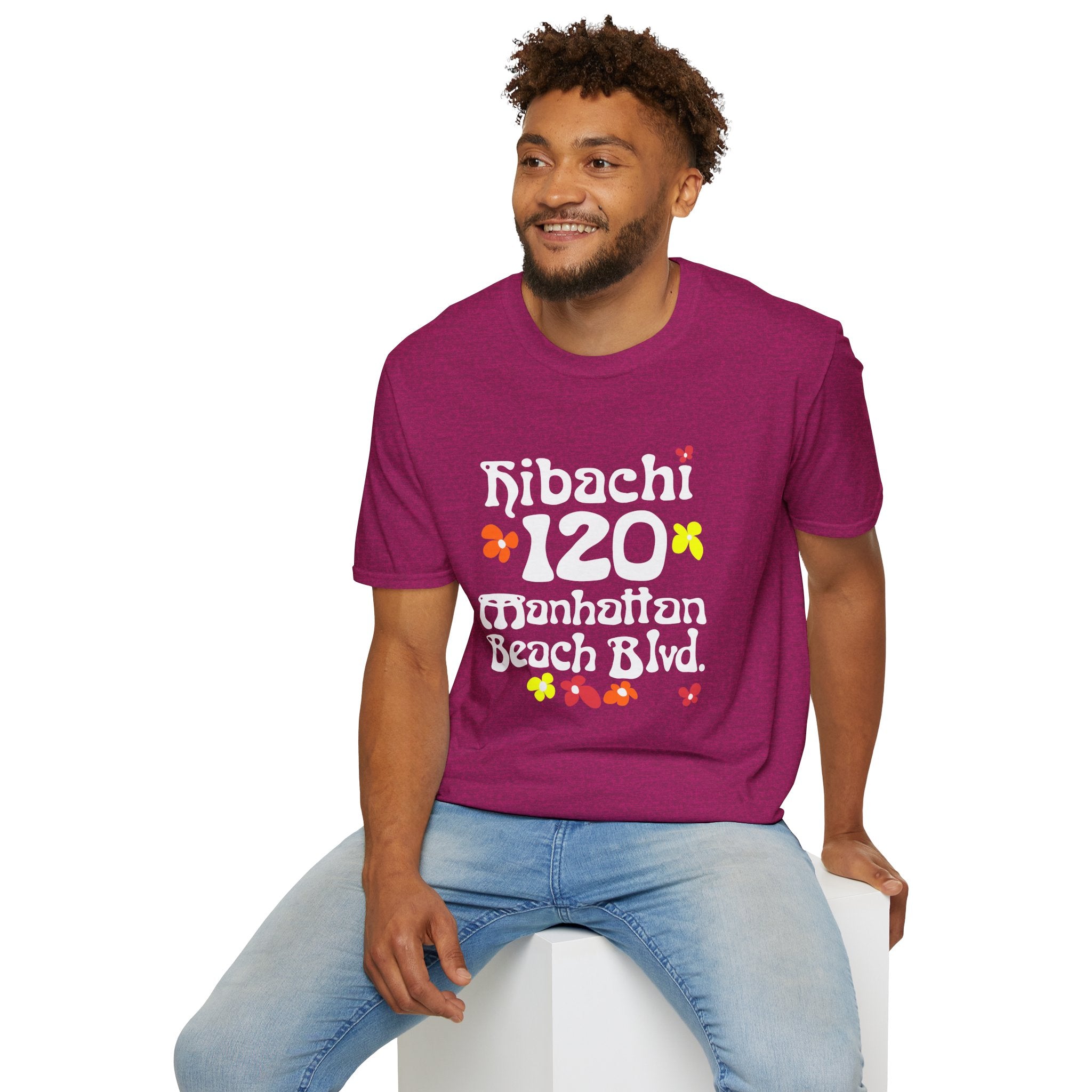 Hibachi 120 Manhattan Beach Blvd Restaurant #OldSchool T-Shirt — Retro Floral Surf Tee "Gone But Not Forgotten"
