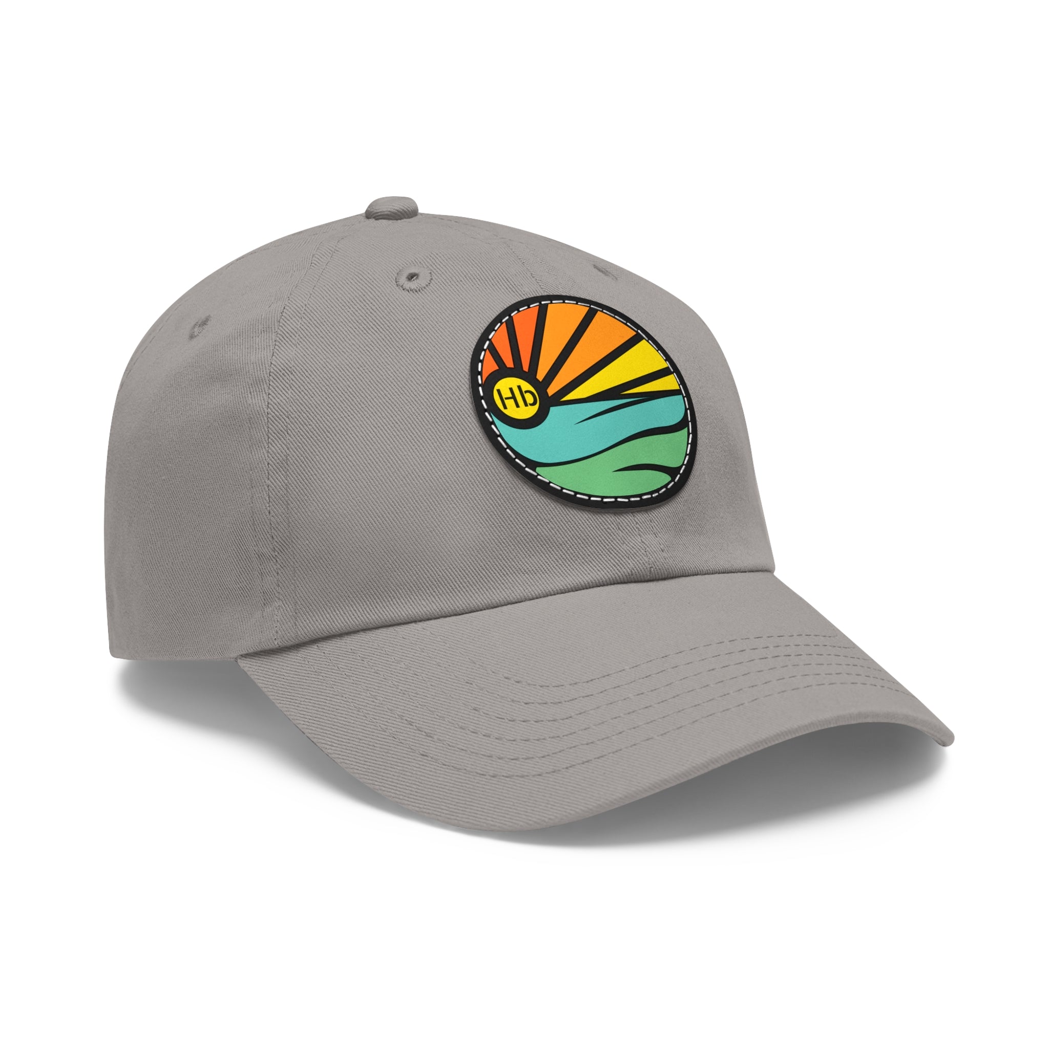 Hermosa Beach Sunset Wave Patch Hat | Mom and Dad Hat with Round Leather Patch #HermosaBeach