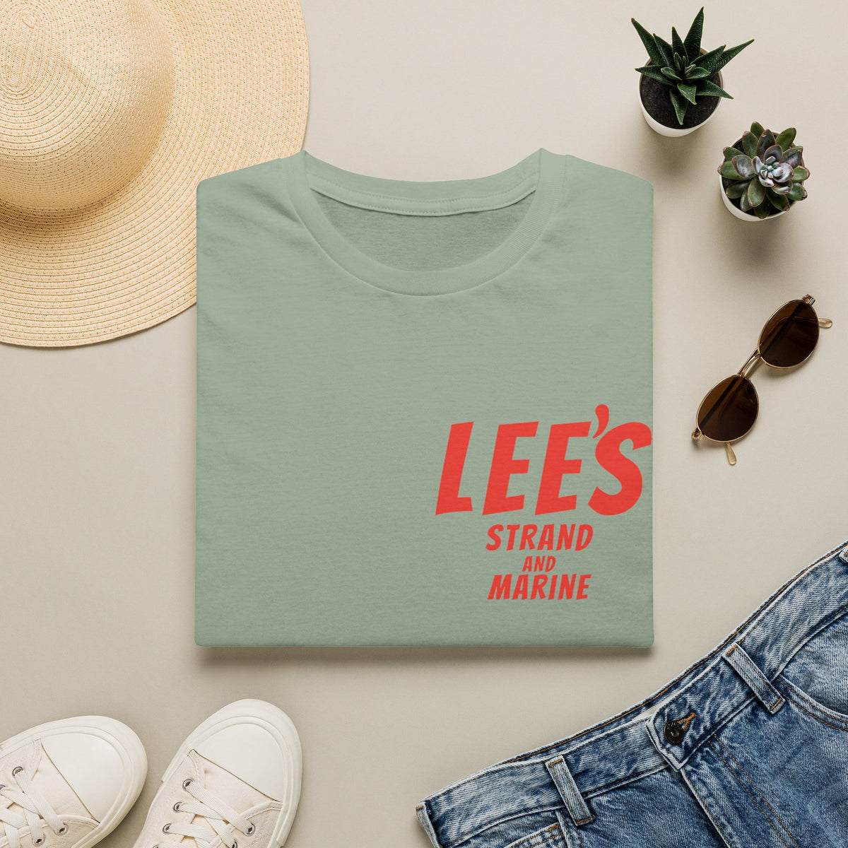 Greasy Lee's  Strand and Marine Old School T-Shirt | Manhattan Beach vintage surfer logo