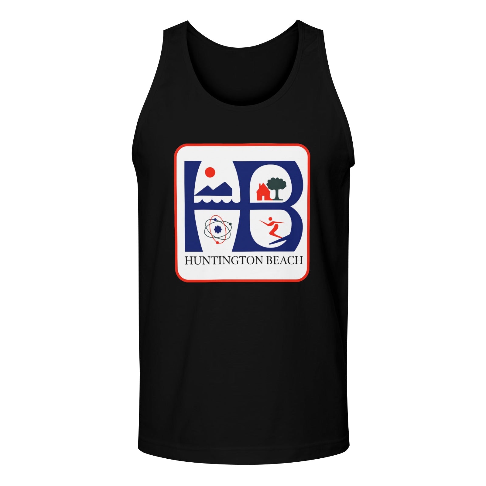 Huntington Beach California Men's Tank Top Made in USA