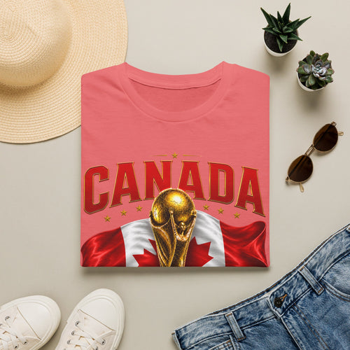 Canada 2026 World Cup T-Shirt — Canadian Soccer Fan Tee with Trophy & Flag