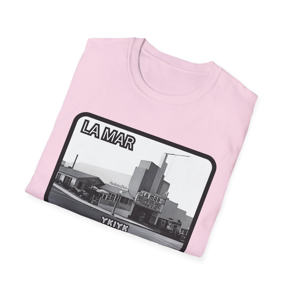 La Mar Theater Manhattan Beach  T-Shirt | Vintage Black & White Urban Graphic YKIYK