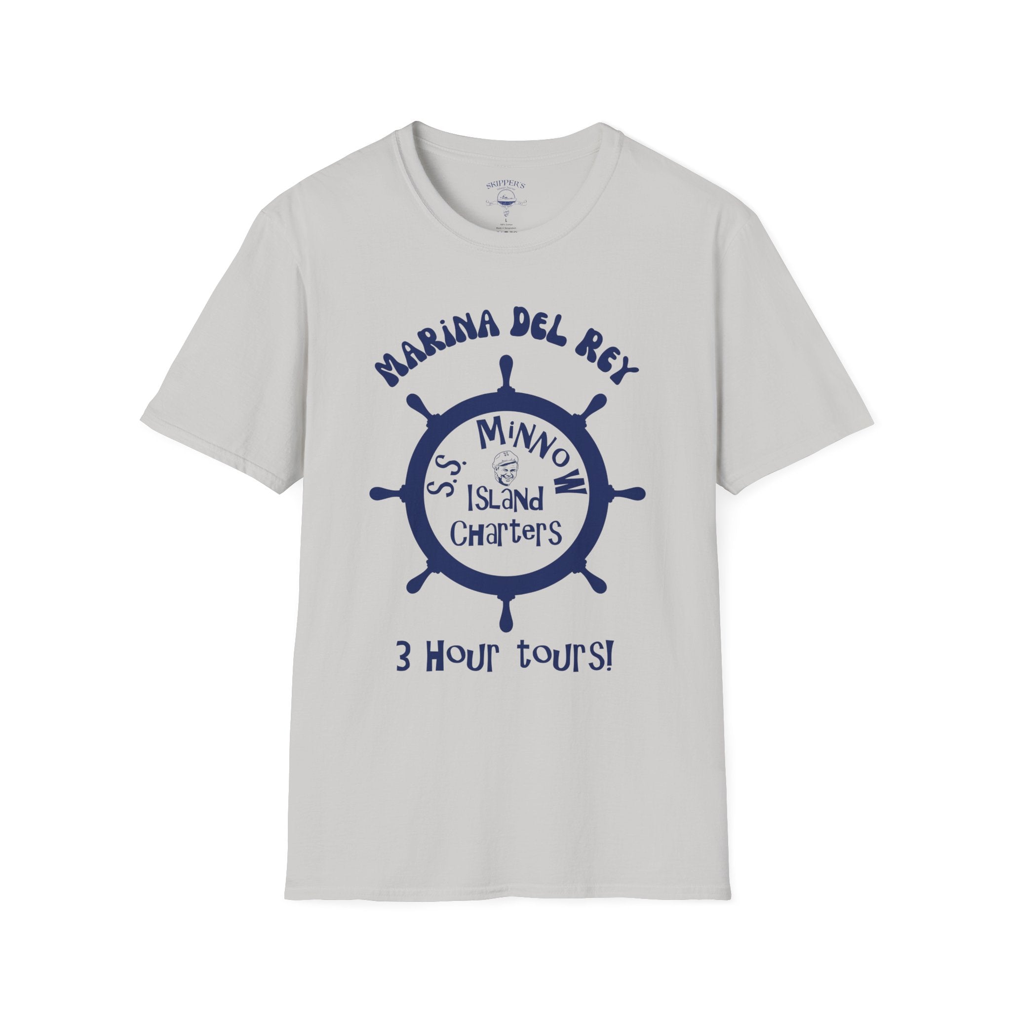 Marina Del Rey Ship Wheel logo T-Shirt | SS Minnow Island Charters, 3 Hour Tours