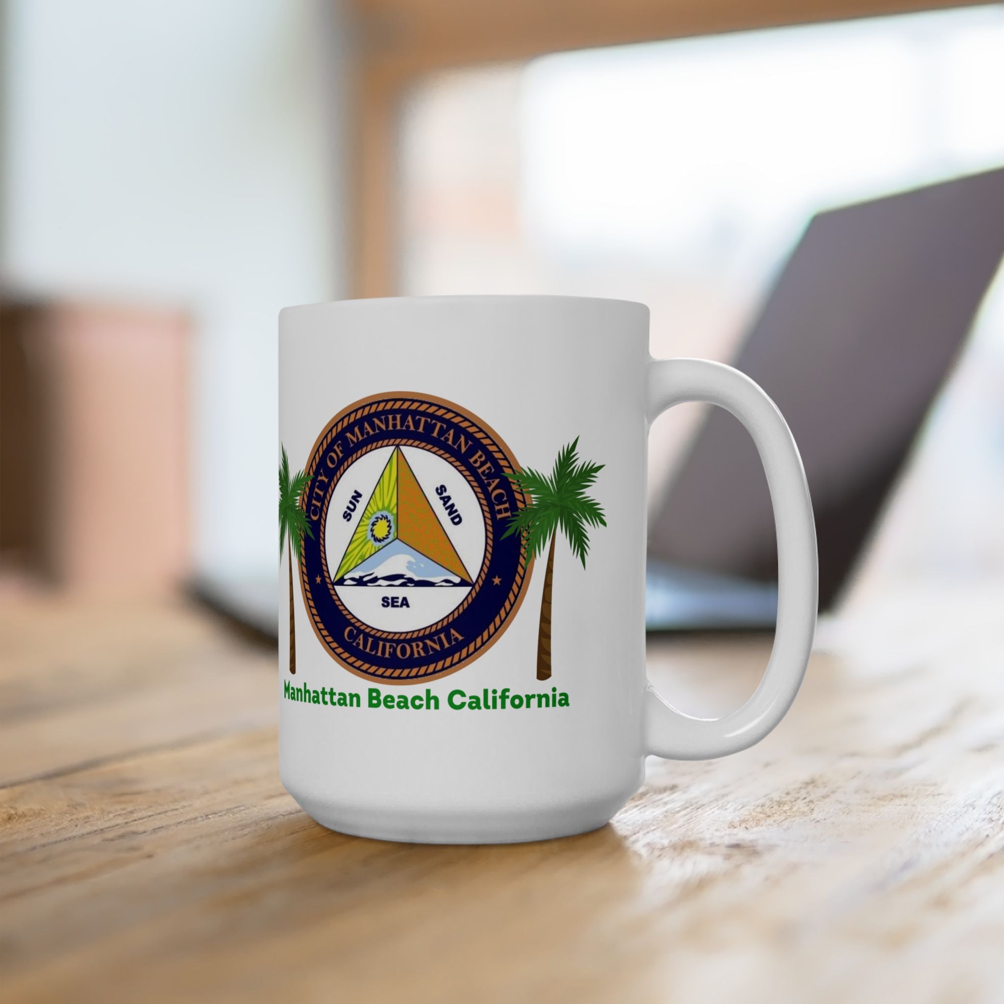 Manhattan Beach California Ceramic Mug 15oz