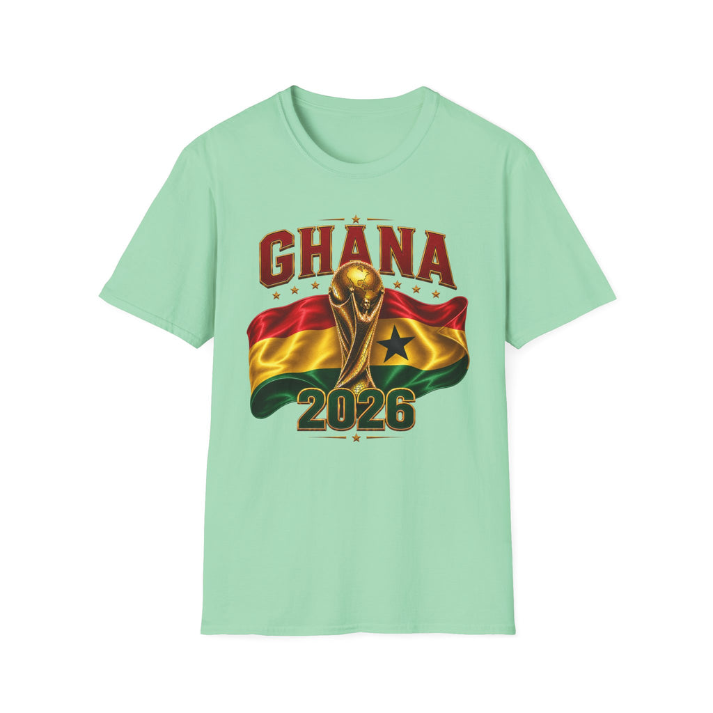 Ghana 2026 World Cup T-Shirt — Flag & Trophy Football Fan Tee
