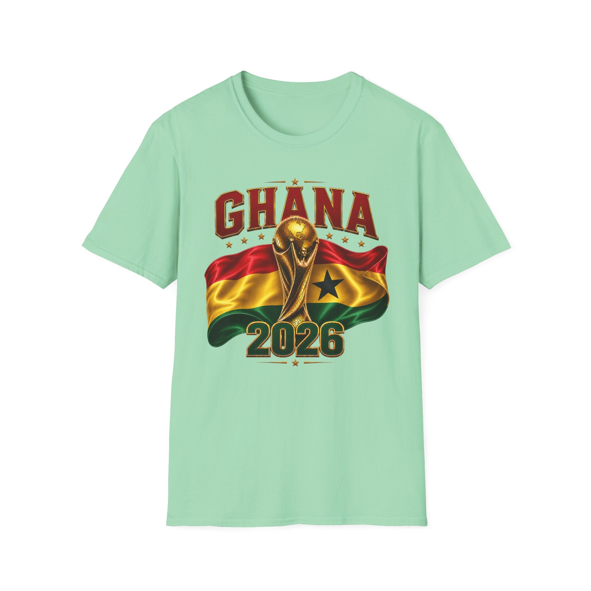 Ghana 2026 World Cup T-Shirt — Flag & Trophy Football Fan Tee
