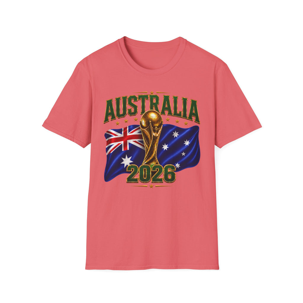 Australia 2026 Soccer World Cup T-Shirt — Aussie Flag & Trophy Design