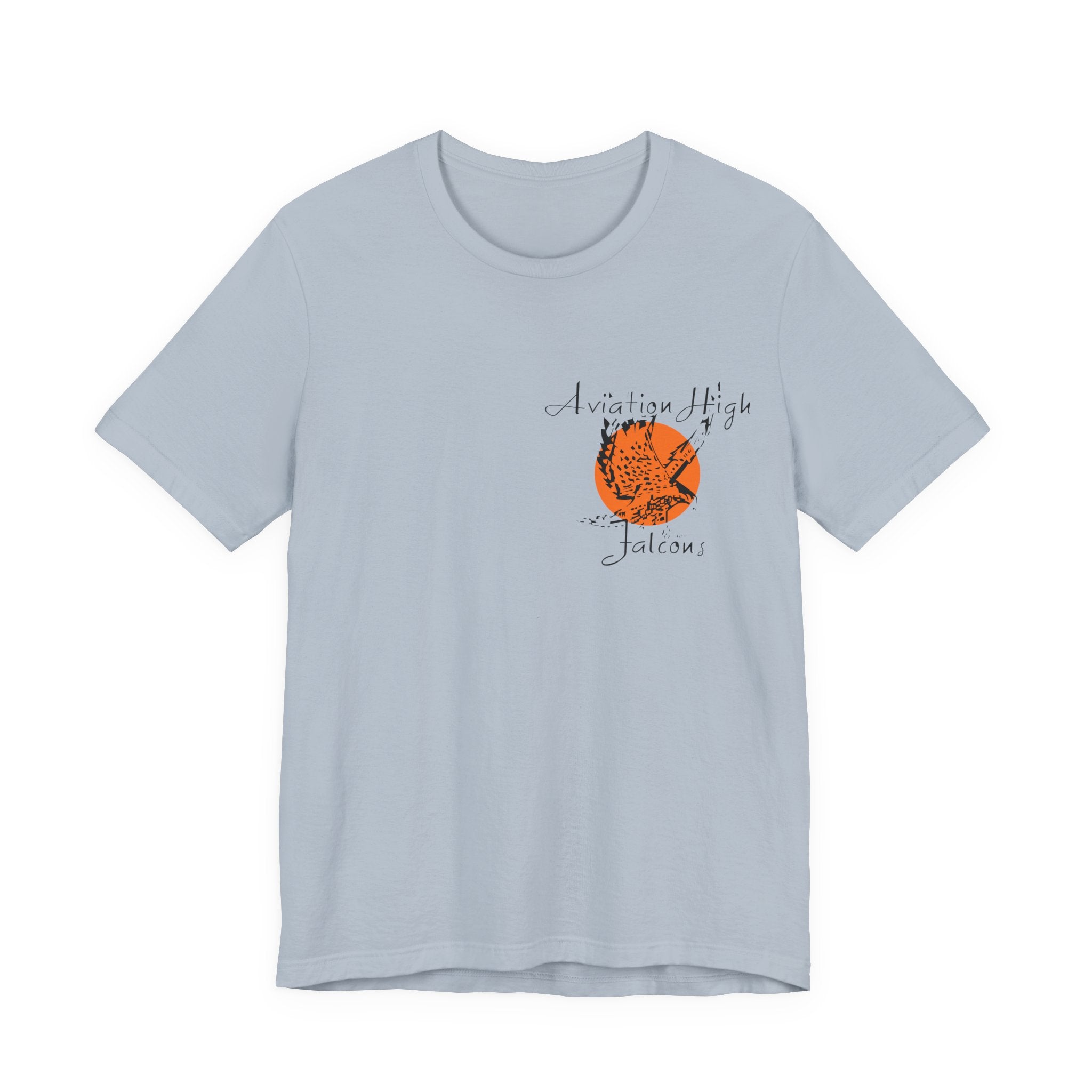 Aviation High School Signage Logo - Many Colors - Unisex Jersey Short Sleeve Tee