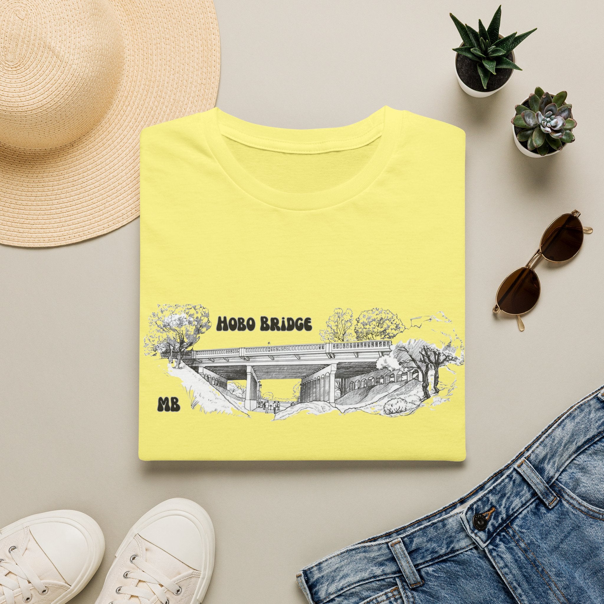 Hobo Bridge Manhattan Beach California Sketch T-Shirt | Hand-Drawn Bridge Illustration IYKYK