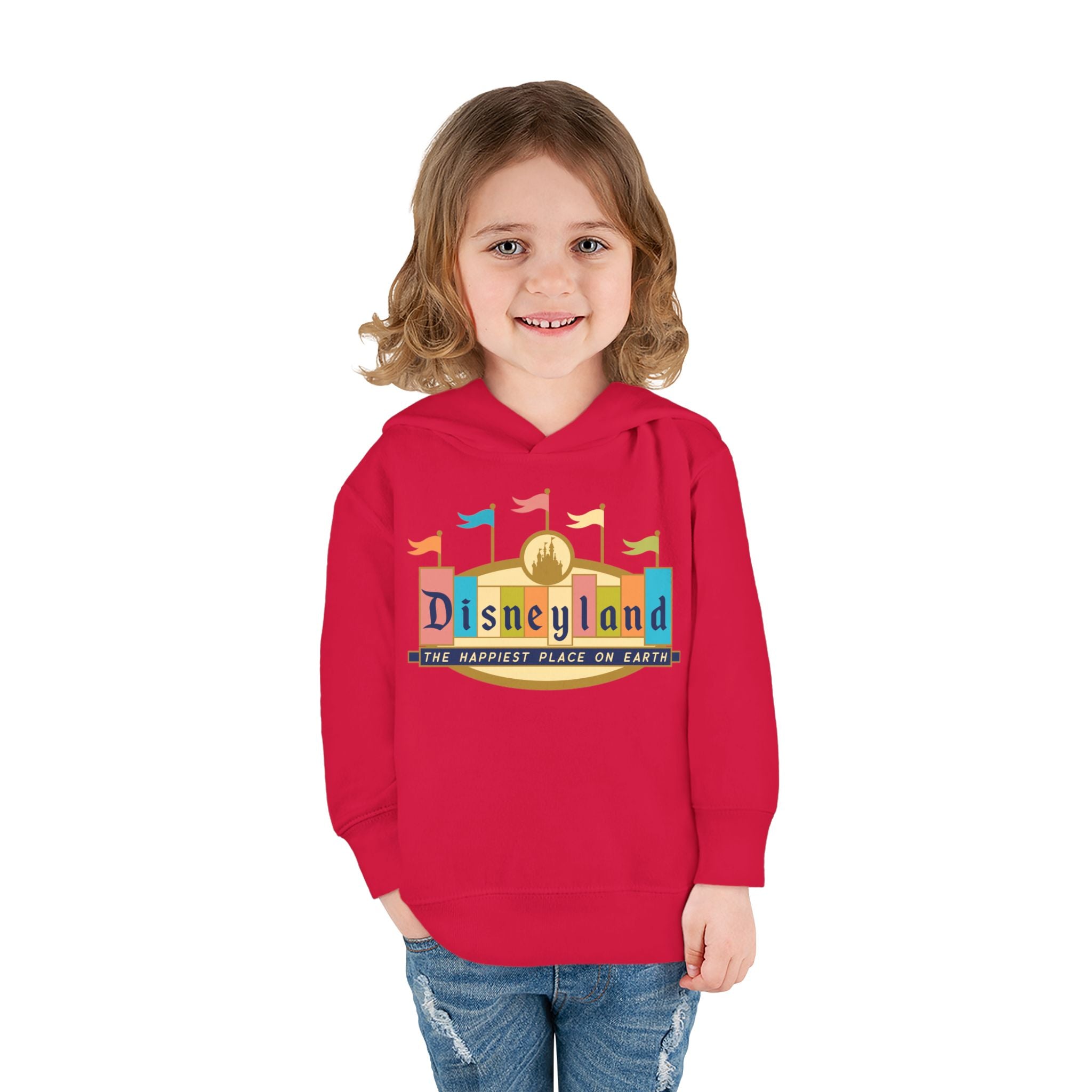 Disneyland way Back Machine Retro Logo Toddler Hoodie | Kids Pullover
