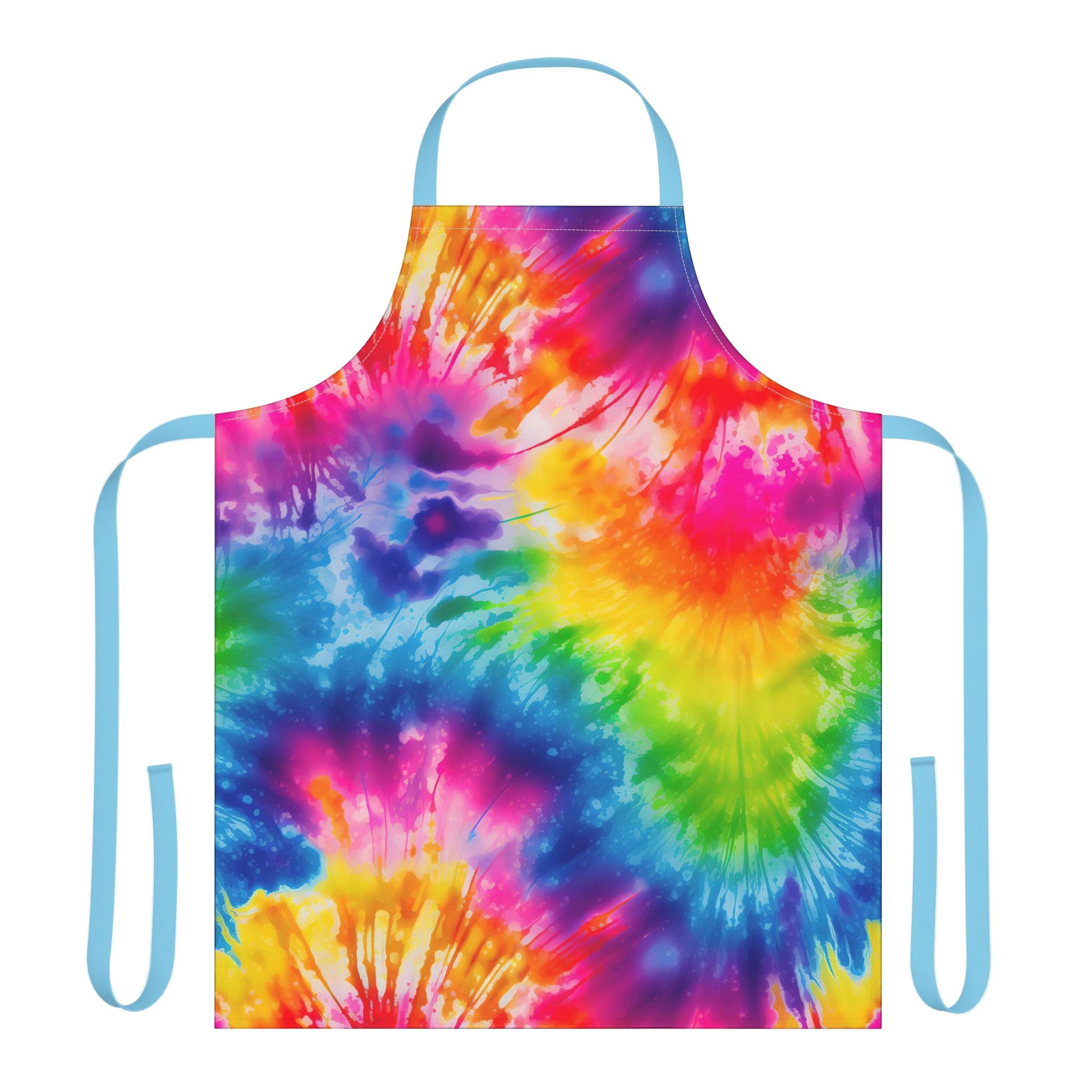 Tie-Dye Colorful Kitchen Apron – Bright Rainbow Cooking & BBQ Apron