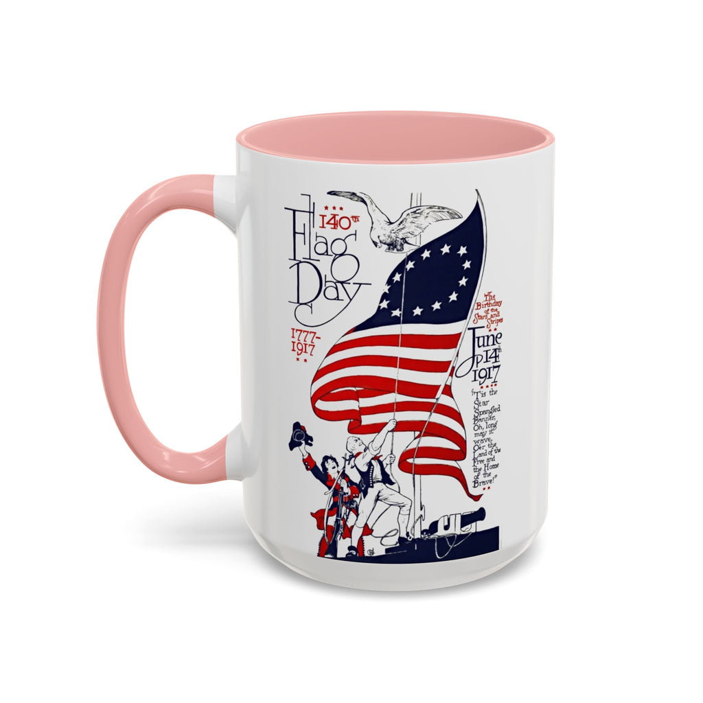 Flag Day Illustration Original Artwork 1917  Mug | American Flag Sailors Accent Coffee Mug